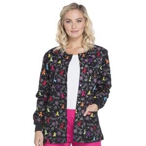 Dickies EDS Scrubs Jacket for Women Warm Up Snap Front  Medium